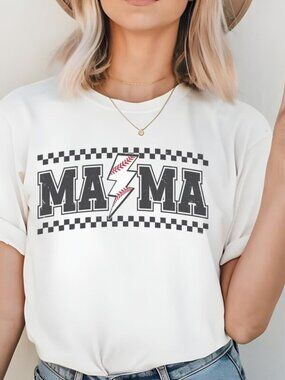 Graphic Baseball Mama Shirt, Gift For Game Day Baseball Mom